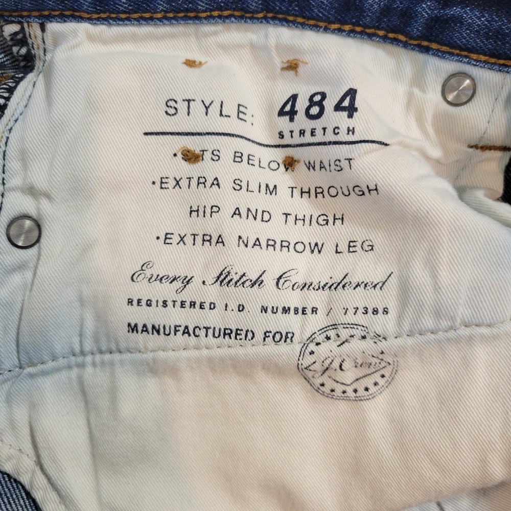 J.Crew 484 Slim Fit Denim Jeans Mens 32x30 Naturally Distressed Grunge Thrashed - Picture 12 of 14